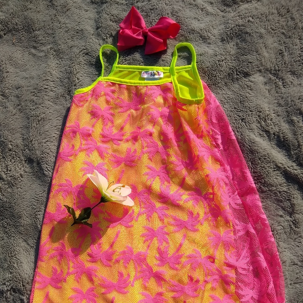Lemon Kiss girls 7/8 dress/bathing suit cover